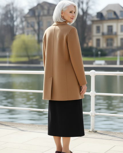 kurzmantel mit hemdkragen camel - gerade geschnitten - Ansicht 2