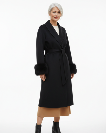 mantel mit gürtel damen: Kurzmantel in Schwarz - Ansicht 5