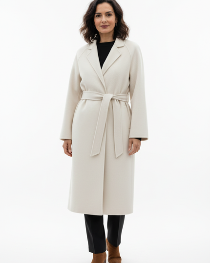 oversize wollmantel creme aus reiner Wolle, wadenlang - Ansicht 5