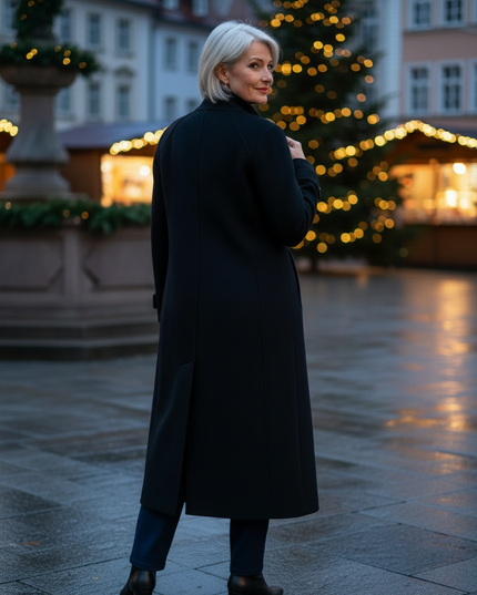 wollmantel mit stehkragen damen aus Wollmischung - Ansicht 2